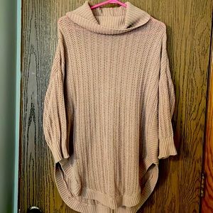 Tan turtleneck sweater from Express.